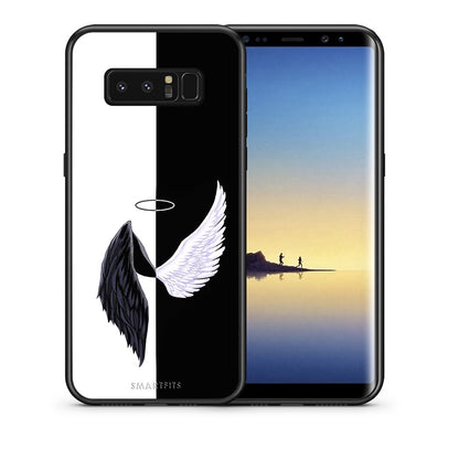 Θήκη Samsung Note 8 Angels Demons από τη Smartfits με σχέδιο στο πίσω μέρος και μαύρο περίβλημα | Samsung Note 8 Angels Demons case with colorful back and black bezels