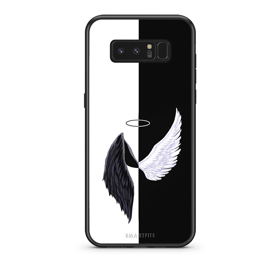 samsung note 8 Angels Demons θήκη από τη Smartfits με σχέδιο στο πίσω μέρος και μαύρο περίβλημα | Smartphone case with colorful back and black bezels by Smartfits