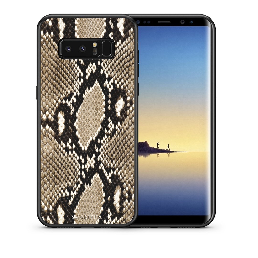 Θήκη Samsung Note 8 Fashion Snake Animal από τη Smartfits με σχέδιο στο πίσω μέρος και μαύρο περίβλημα | Samsung Note 8 Fashion Snake Animal case with colorful back and black bezels