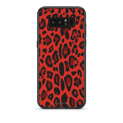 4 - samsung galaxy note 8 Red Leopard Animal case, cover, bumper