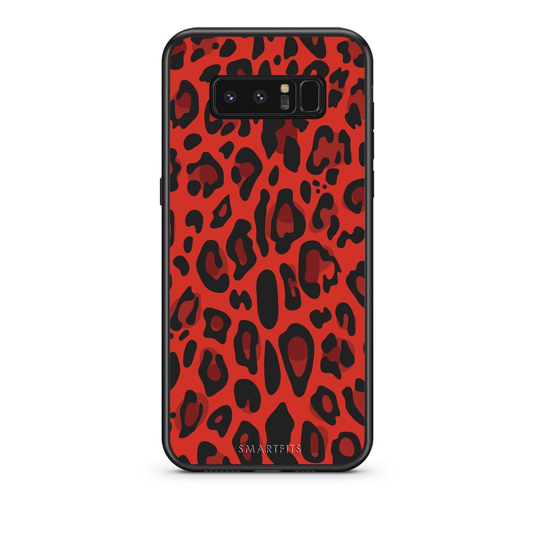 4 - samsung galaxy note 8 Red Leopard Animal case, cover, bumper
