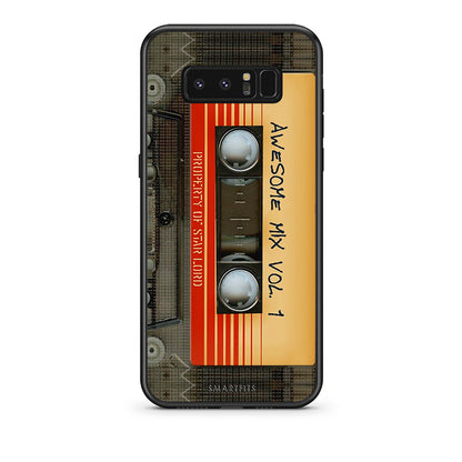 samsung note 8 Awesome Mix θήκη από τη Smartfits με σχέδιο στο πίσω μέρος και μαύρο περίβλημα | Smartphone case with colorful back and black bezels by Smartfits