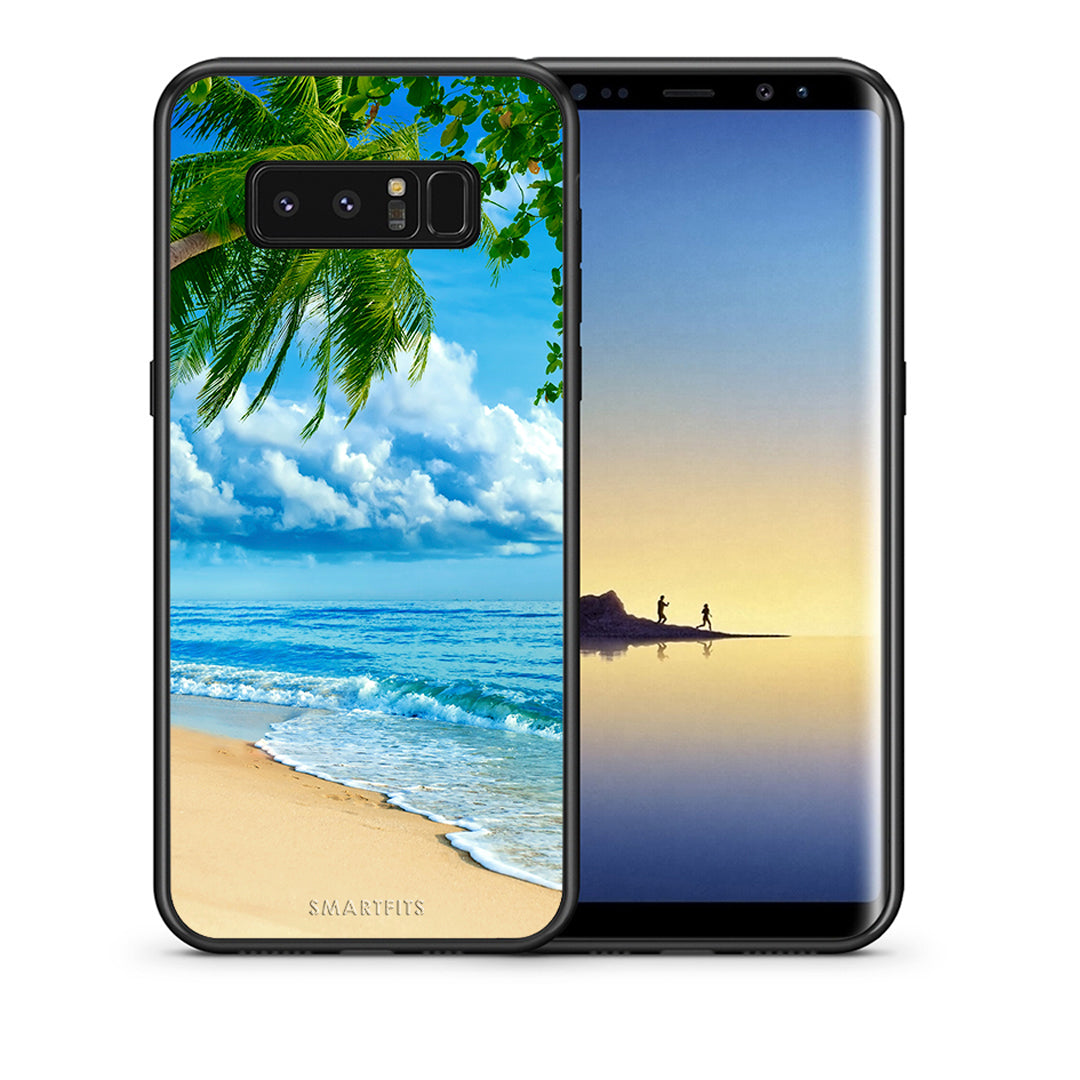 Θήκη Samsung Note 8 Beautiful Beach από τη Smartfits με σχέδιο στο πίσω μέρος και μαύρο περίβλημα | Samsung Note 8 Beautiful Beach case with colorful back and black bezels