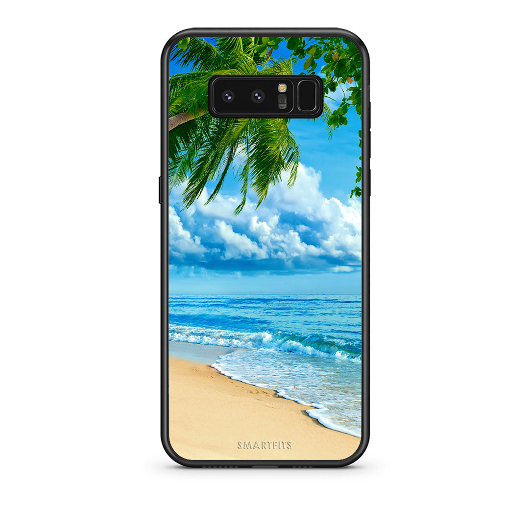 samsung note 8 Beautiful Beach θήκη από τη Smartfits με σχέδιο στο πίσω μέρος και μαύρο περίβλημα | Smartphone case with colorful back and black bezels by Smartfits