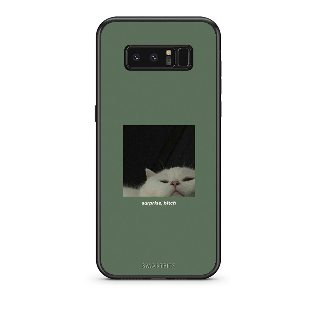 samsung note 8 Bitch Surprise θήκη από τη Smartfits με σχέδιο στο πίσω μέρος και μαύρο περίβλημα | Smartphone case with colorful back and black bezels by Smartfits