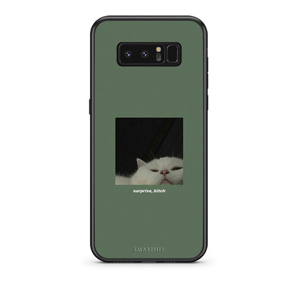 samsung note 8 Bitch Surprise θήκη από τη Smartfits με σχέδιο στο πίσω μέρος και μαύρο περίβλημα | Smartphone case with colorful back and black bezels by Smartfits