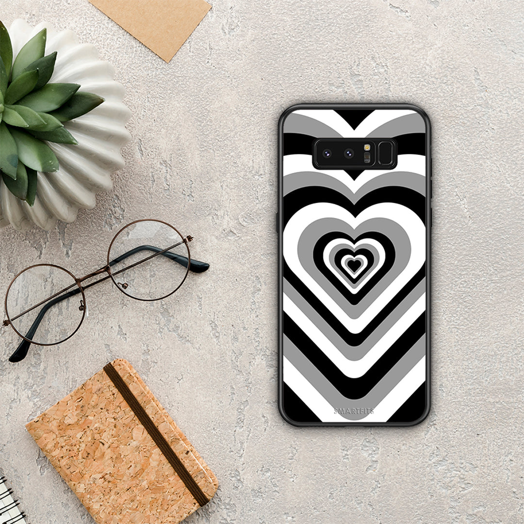 Black Hearts - Samsung Galaxy Note 8 θήκη