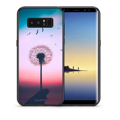Θήκη Samsung Note 8 Wish Boho από τη Smartfits με σχέδιο στο πίσω μέρος και μαύρο περίβλημα | Samsung Note 8 Wish Boho case with colorful back and black bezels