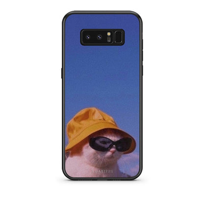 samsung note 8 Cat Diva θήκη από τη Smartfits με σχέδιο στο πίσω μέρος και μαύρο περίβλημα | Smartphone case with colorful back and black bezels by Smartfits