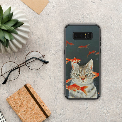 Cat Goldfish - Samsung Galaxy Note 8 θήκη
