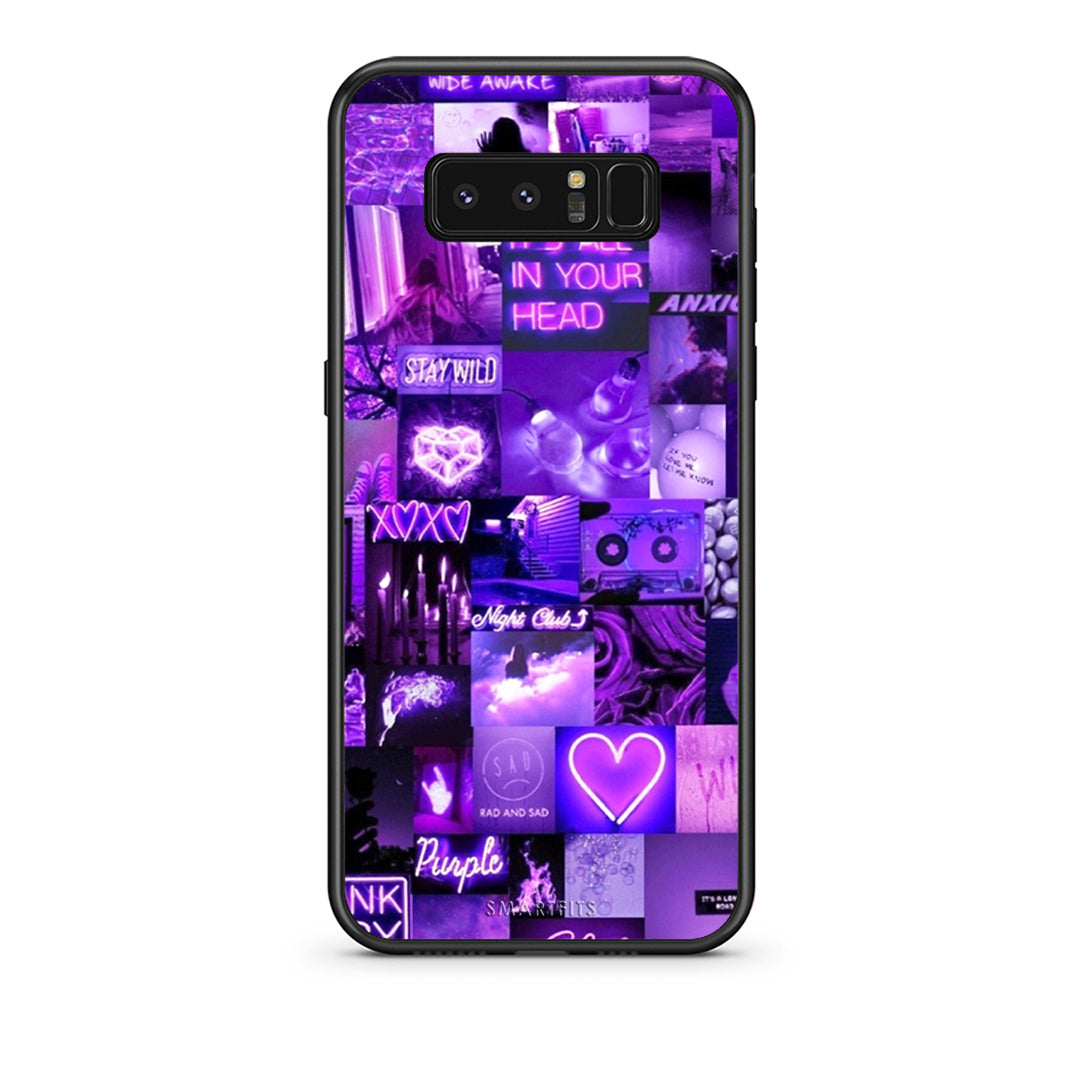 samsung note 8 Collage Stay Wild Θήκη Αγίου Βαλεντίνου από τη Smartfits με σχέδιο στο πίσω μέρος και μαύρο περίβλημα | Smartphone case with colorful back and black bezels by Smartfits