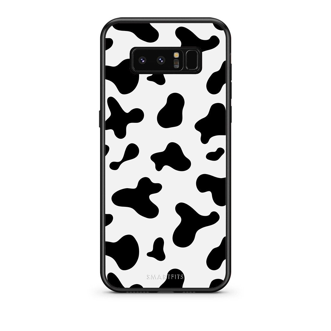 samsung note 8 Cow Print θήκη από τη Smartfits με σχέδιο στο πίσω μέρος και μαύρο περίβλημα | Smartphone case with colorful back and black bezels by Smartfits