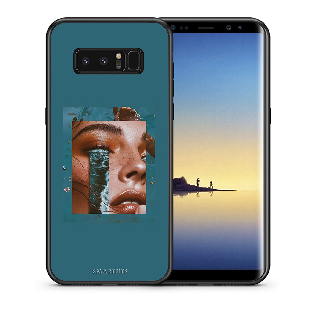 Θήκη Samsung Note 8 Cry An Ocean από τη Smartfits με σχέδιο στο πίσω μέρος και μαύρο περίβλημα | Samsung Note 8 Cry An Ocean case with colorful back and black bezels