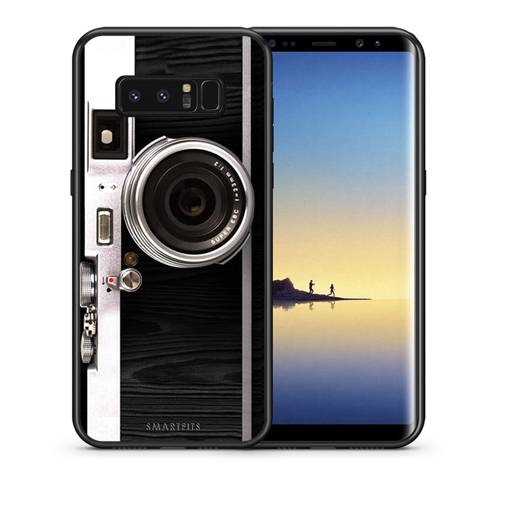 Θήκη Samsung Note 8 Emily In Paris από τη Smartfits με σχέδιο στο πίσω μέρος και μαύρο περίβλημα | Samsung Note 8 Emily In Paris case with colorful back and black bezels