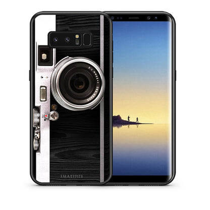 Θήκη Samsung Note 8 Emily In Paris από τη Smartfits με σχέδιο στο πίσω μέρος και μαύρο περίβλημα | Samsung Note 8 Emily In Paris case with colorful back and black bezels