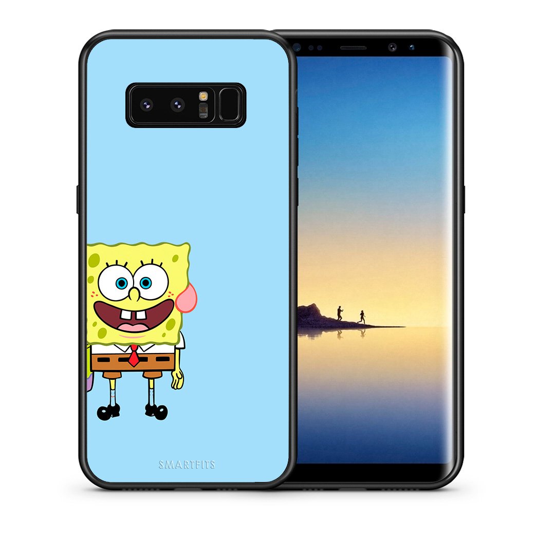 Θήκη Samsung Note 8 Friends Bob από τη Smartfits με σχέδιο στο πίσω μέρος και μαύρο περίβλημα | Samsung Note 8 Friends Bob case with colorful back and black bezels