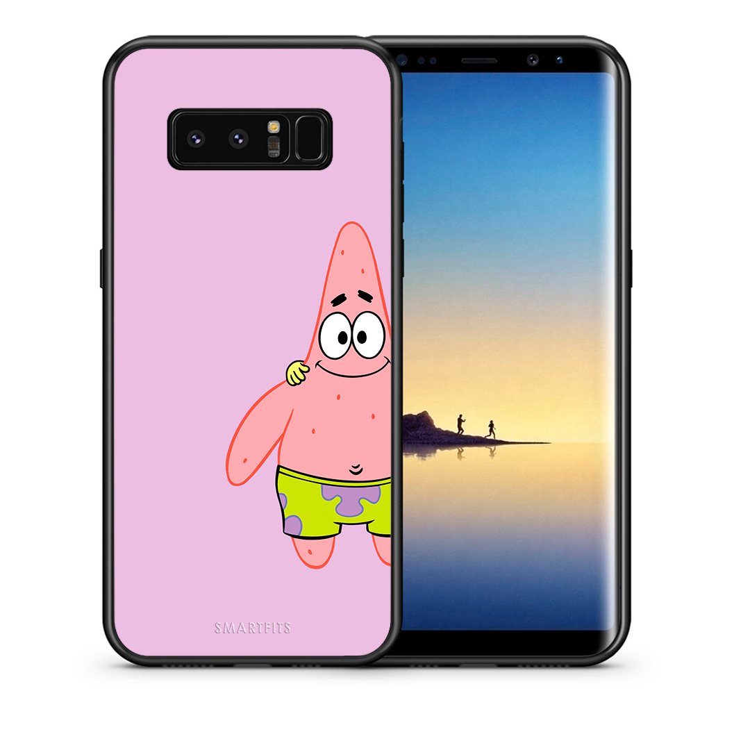 Θήκη Samsung Note 8  Friends Patrick από τη Smartfits με σχέδιο στο πίσω μέρος και μαύρο περίβλημα | Samsung Note 8  Friends Patrick case with colorful back and black bezels