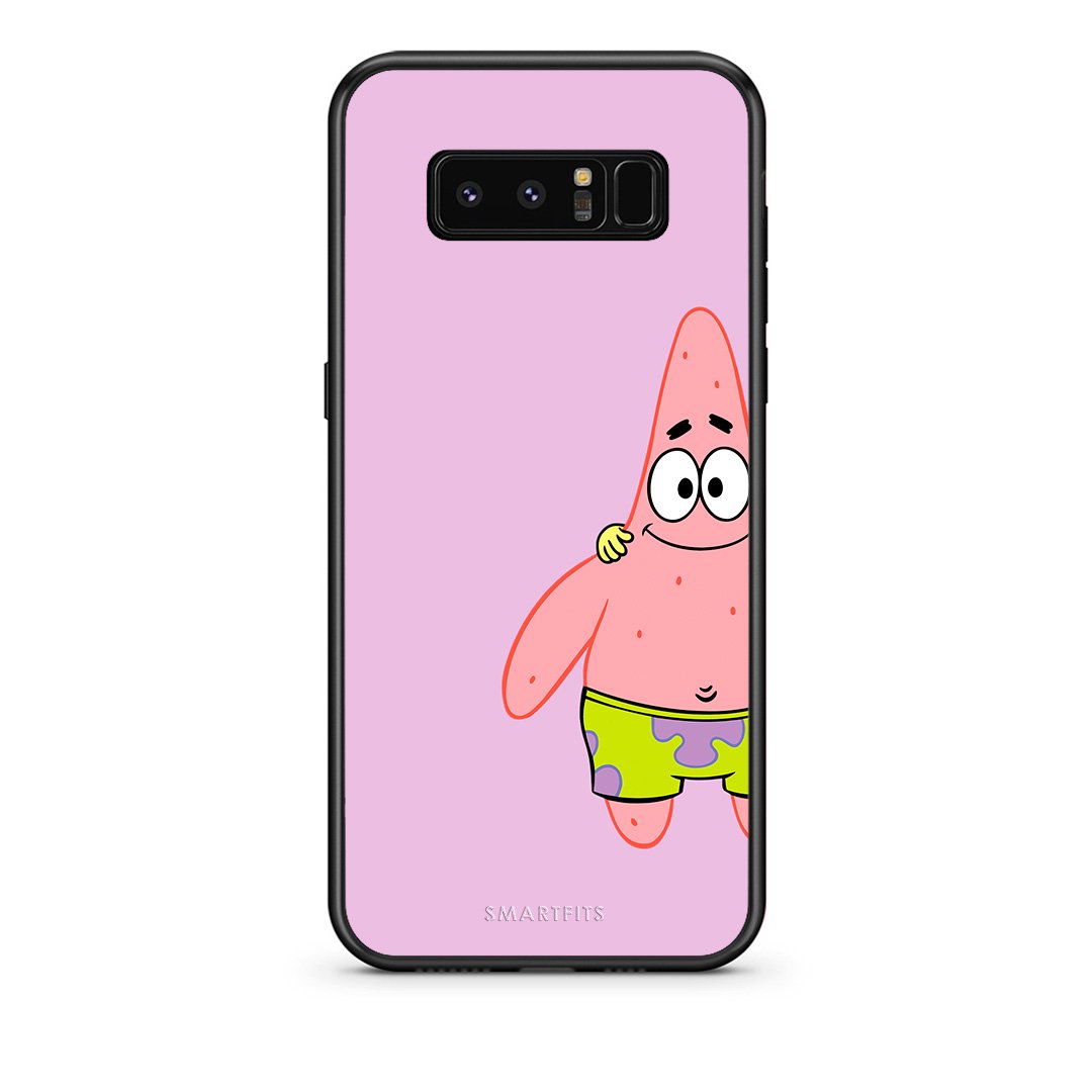 samsung note 8  Friends Patrick θήκη από τη Smartfits με σχέδιο στο πίσω μέρος και μαύρο περίβλημα | Smartphone case with colorful back and black bezels by Smartfits