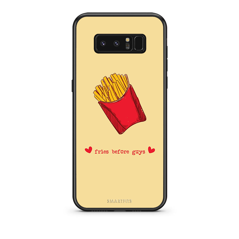 samsung note 8 Fries Before Guys Θήκη Αγίου Βαλεντίνου από τη Smartfits με σχέδιο στο πίσω μέρος και μαύρο περίβλημα | Smartphone case with colorful back and black bezels by Smartfits