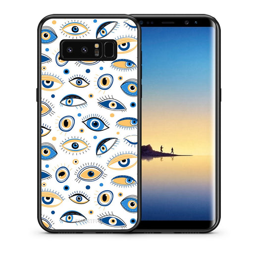 Θήκη Samsung Note 8 Ftou Ftou από τη Smartfits με σχέδιο στο πίσω μέρος και μαύρο περίβλημα | Samsung Note 8 Ftou Ftou case with colorful back and black bezels