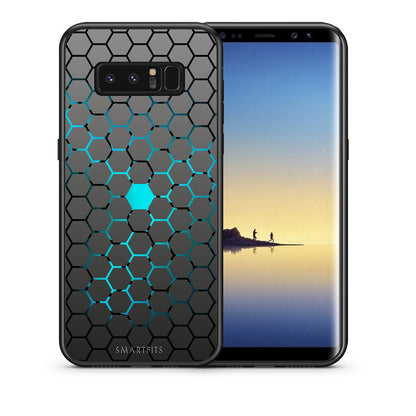 Θήκη Samsung Note 8 Hexagonal Geometric από τη Smartfits με σχέδιο στο πίσω μέρος και μαύρο περίβλημα | Samsung Note 8 Hexagonal Geometric case with colorful back and black bezels