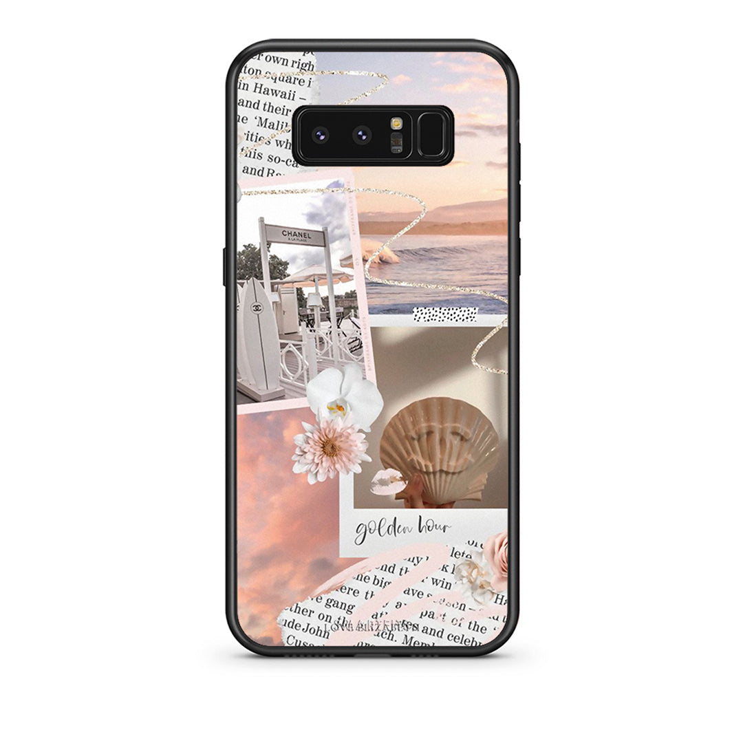 samsung note 8 Golden Hour Θήκη Αγίου Βαλεντίνου από τη Smartfits με σχέδιο στο πίσω μέρος και μαύρο περίβλημα | Smartphone case with colorful back and black bezels by Smartfits