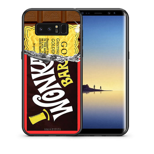 Θήκη Samsung Note 8 Golden Ticket από τη Smartfits με σχέδιο στο πίσω μέρος και μαύρο περίβλημα | Samsung Note 8 Golden Ticket case with colorful back and black bezels