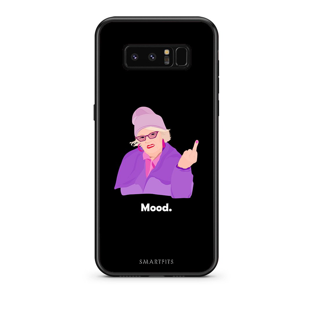 samsung note 8 Grandma Mood Black θήκη από τη Smartfits με σχέδιο στο πίσω μέρος και μαύρο περίβλημα | Smartphone case with colorful back and black bezels by Smartfits