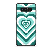 Thumbnail for samsung note 8 Green Hearts θήκη από τη Smartfits με σχέδιο στο πίσω μέρος και μαύρο περίβλημα | Smartphone case with colorful back and black bezels by Smartfits