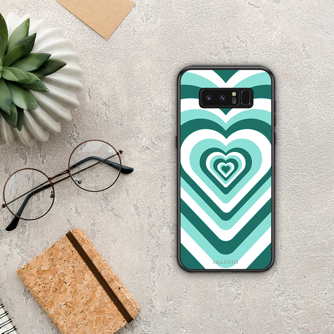 Green Hearts - Samsung Galaxy Note 8 θήκη