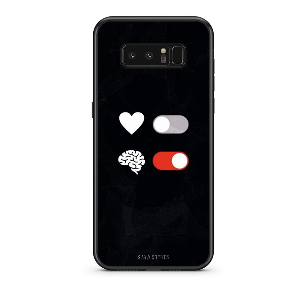 samsung note 8 Heart Vs Brain Θήκη Αγίου Βαλεντίνου από τη Smartfits με σχέδιο στο πίσω μέρος και μαύρο περίβλημα | Smartphone case with colorful back and black bezels by Smartfits