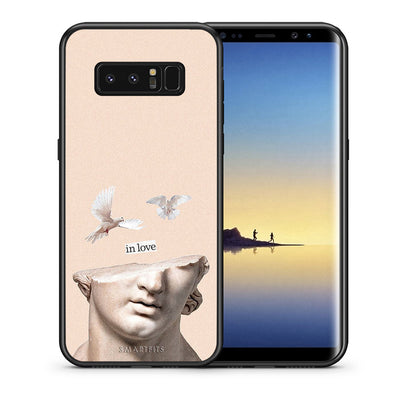 Θήκη Samsung Note 8 In Love από τη Smartfits με σχέδιο στο πίσω μέρος και μαύρο περίβλημα | Samsung Note 8 In Love case with colorful back and black bezels
