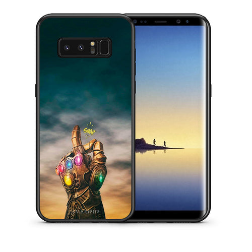 Θήκη Samsung Note 8 Infinity Snap από τη Smartfits με σχέδιο στο πίσω μέρος και μαύρο περίβλημα | Samsung Note 8 Infinity Snap case with colorful back and black bezels