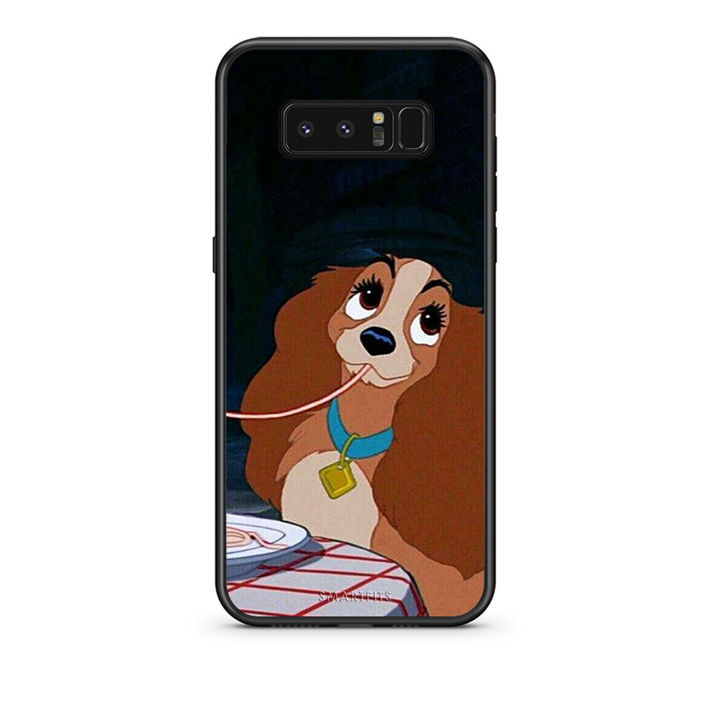 samsung note 8 Lady And Tramp 2 Θήκη Αγίου Βαλεντίνου από τη Smartfits με σχέδιο στο πίσω μέρος και μαύρο περίβλημα | Smartphone case with colorful back and black bezels by Smartfits