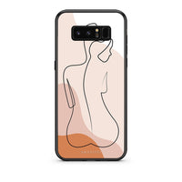 Thumbnail for samsung note 8 LineArt Woman θήκη από τη Smartfits με σχέδιο στο πίσω μέρος και μαύρο περίβλημα | Smartphone case with colorful back and black bezels by Smartfits