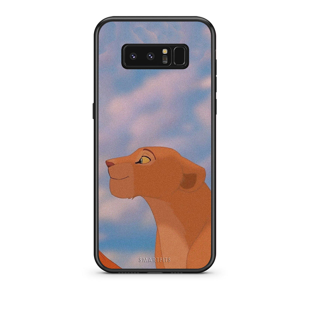 samsung note 8 Lion Love 2 Θήκη Αγίου Βαλεντίνου από τη Smartfits με σχέδιο στο πίσω μέρος και μαύρο περίβλημα | Smartphone case with colorful back and black bezels by Smartfits
