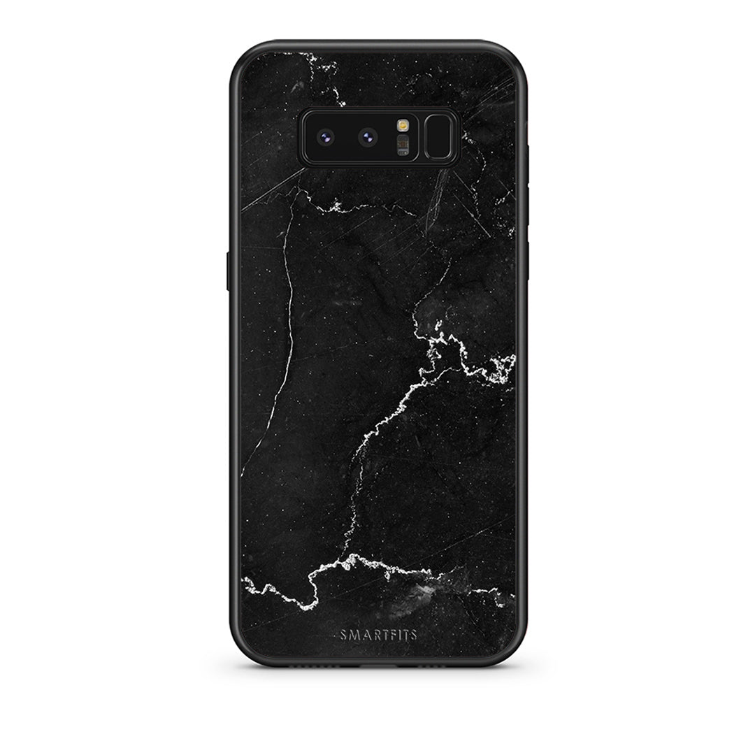 samsung note 8 Marble Black θήκη από τη Smartfits με σχέδιο στο πίσω μέρος και μαύρο περίβλημα | Smartphone case with colorful back and black bezels by Smartfits