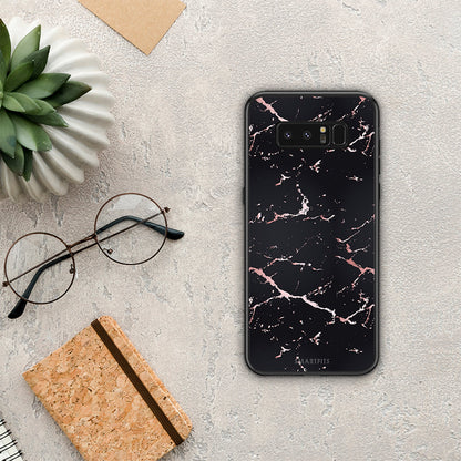 Marble Black Rosegold - Samsung Galaxy Note 8 θήκη