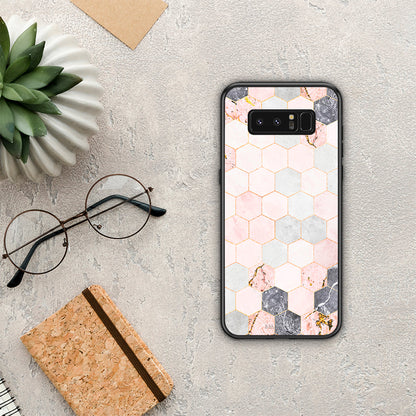Marble Hexagon Pink - Samsung Galaxy Note 8 θήκη