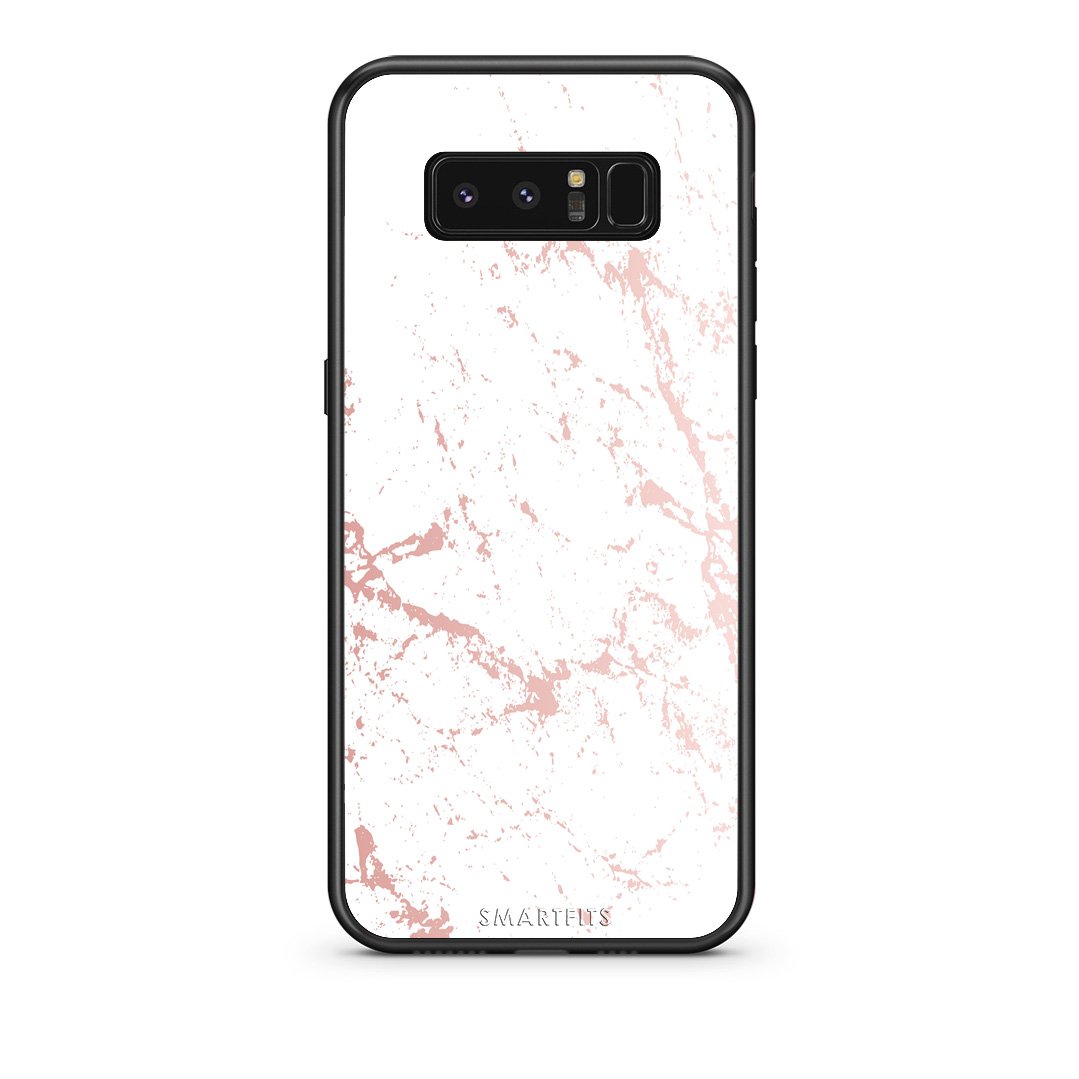 116 - samsung galaxy note 8 Pink Splash Marble case, cover, bumper