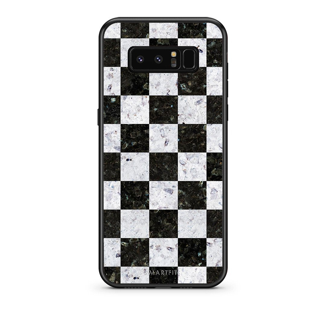 4 - samsung note 8 Square Geometric Marble case, cover, bumper
