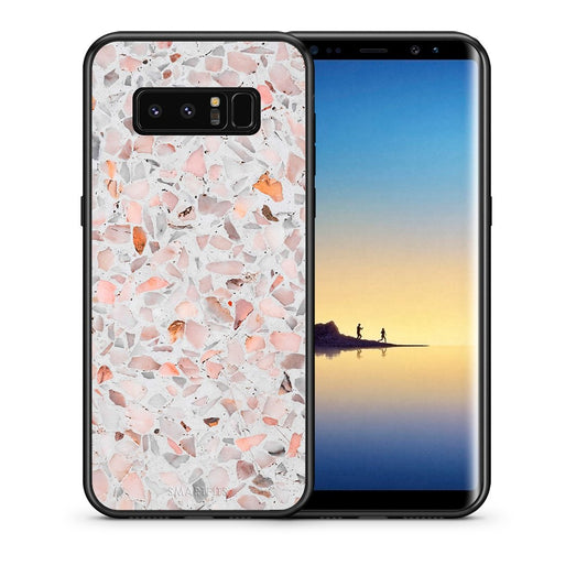 Θήκη Samsung Note 8 Marble Terrazzo από τη Smartfits με σχέδιο στο πίσω μέρος και μαύρο περίβλημα | Samsung Note 8 Marble Terrazzo case with colorful back and black bezels
