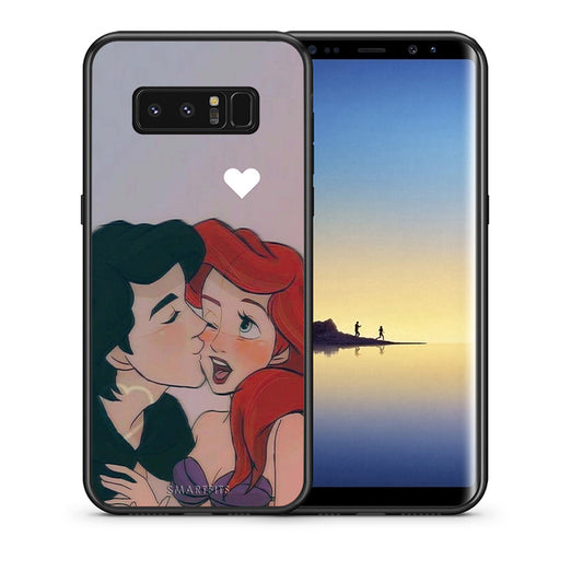Θήκη Αγίου Βαλεντίνου Samsung Note 8 Mermaid Love από τη Smartfits με σχέδιο στο πίσω μέρος και μαύρο περίβλημα | Samsung Note 8 Mermaid Love case with colorful back and black bezels