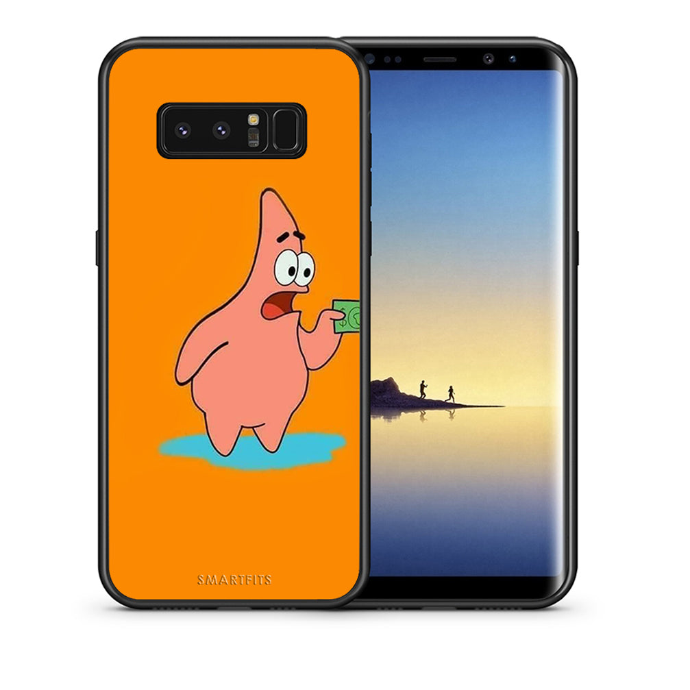 Θήκη Αγίου Βαλεντίνου Samsung Note 8 No Money 1 από τη Smartfits με σχέδιο στο πίσω μέρος και μαύρο περίβλημα | Samsung Note 8 No Money 1 case with colorful back and black bezels