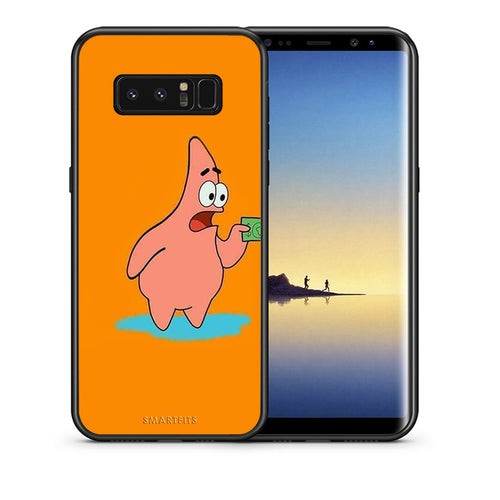 Θήκη Αγίου Βαλεντίνου Samsung Note 8 No Money 1 από τη Smartfits με σχέδιο στο πίσω μέρος και μαύρο περίβλημα | Samsung Note 8 No Money 1 case with colorful back and black bezels