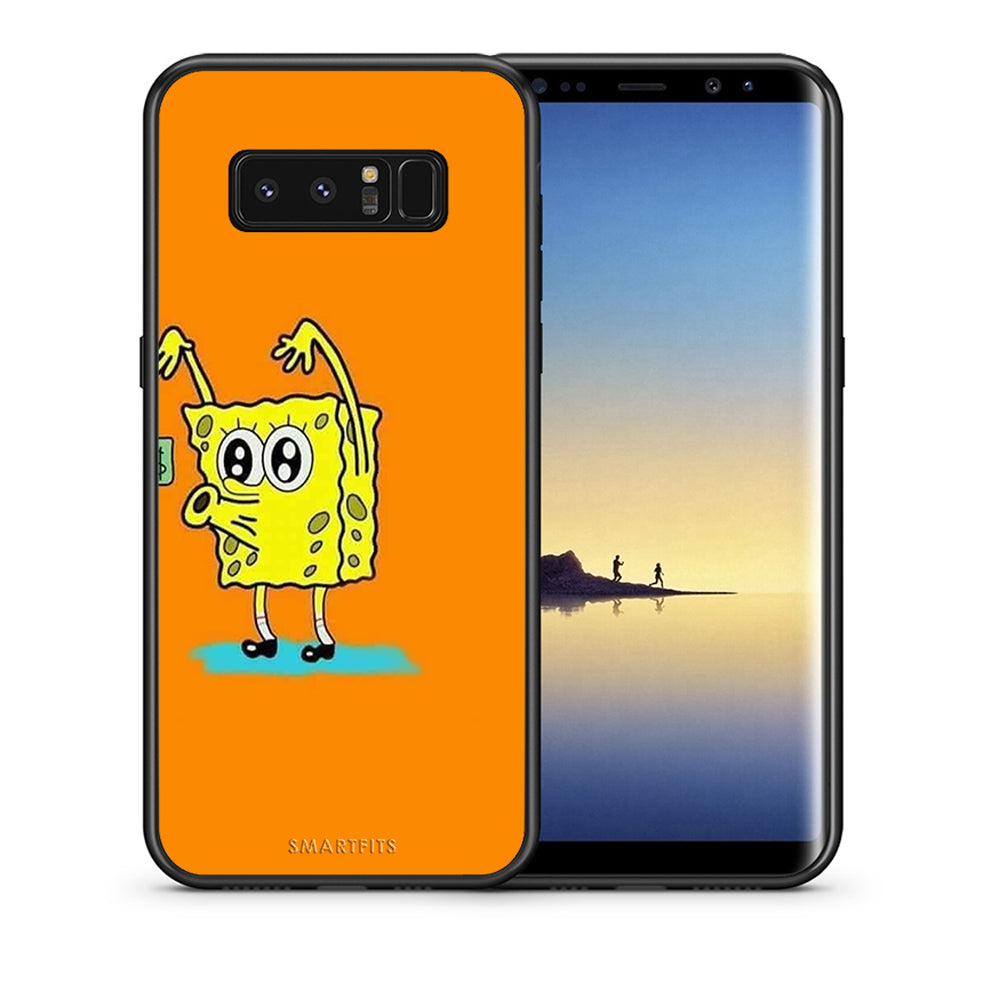 Θήκη Αγίου Βαλεντίνου Samsung Note 8 No Money 2 από τη Smartfits με σχέδιο στο πίσω μέρος και μαύρο περίβλημα | Samsung Note 8 No Money 2 case with colorful back and black bezels