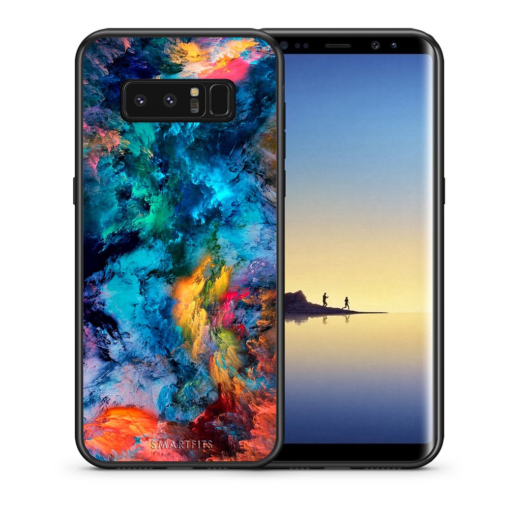 Θήκη Samsung Note 8 Crayola Paint από τη Smartfits με σχέδιο στο πίσω μέρος και μαύρο περίβλημα | Samsung Note 8 Crayola Paint case with colorful back and black bezels