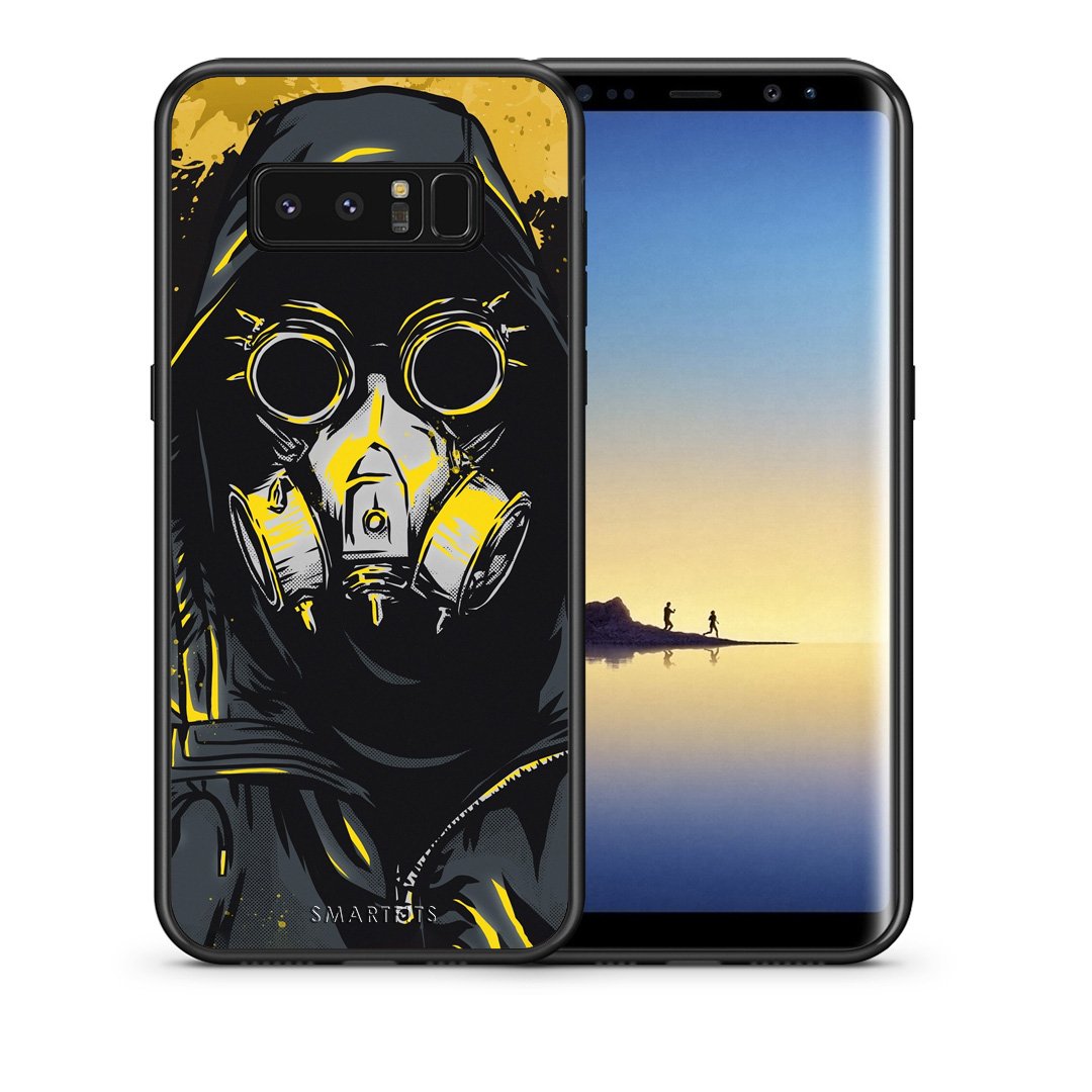 Θήκη Samsung Note 8 Mask PopArt από τη Smartfits με σχέδιο στο πίσω μέρος και μαύρο περίβλημα | Samsung Note 8 Mask PopArt case with colorful back and black bezels