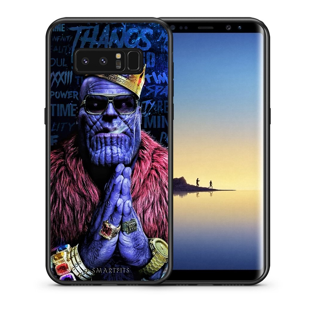 Θήκη Samsung Note 8 Thanos PopArt από τη Smartfits με σχέδιο στο πίσω μέρος και μαύρο περίβλημα | Samsung Note 8 Thanos PopArt case with colorful back and black bezels