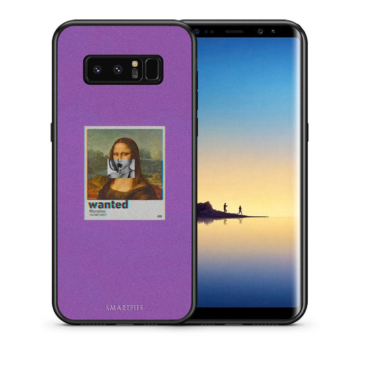 Θήκη Samsung Note 8 Monalisa Popart από τη Smartfits με σχέδιο στο πίσω μέρος και μαύρο περίβλημα | Samsung Note 8 Monalisa Popart case with colorful back and black bezels